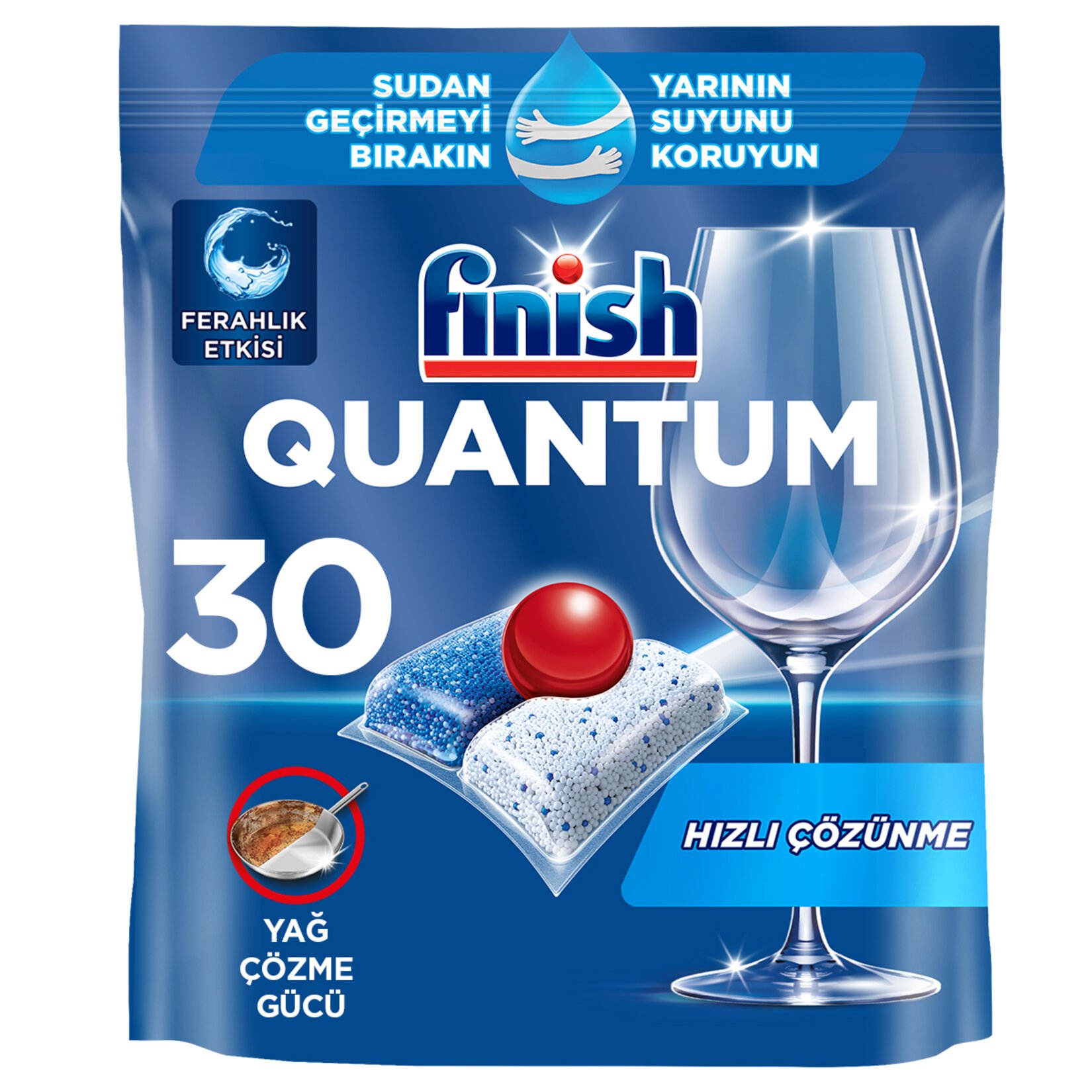 Finish Quantum 30 Kapsül Bulasik Makinesi Deterjani Tableti