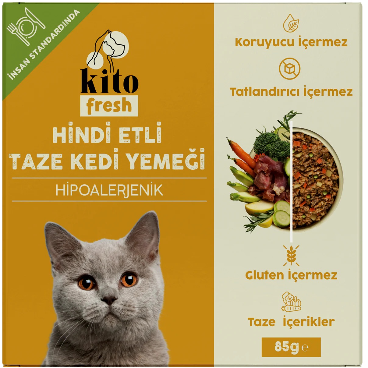 Kito Fresh Hindi Etli Kedi Yemeği 85 gr