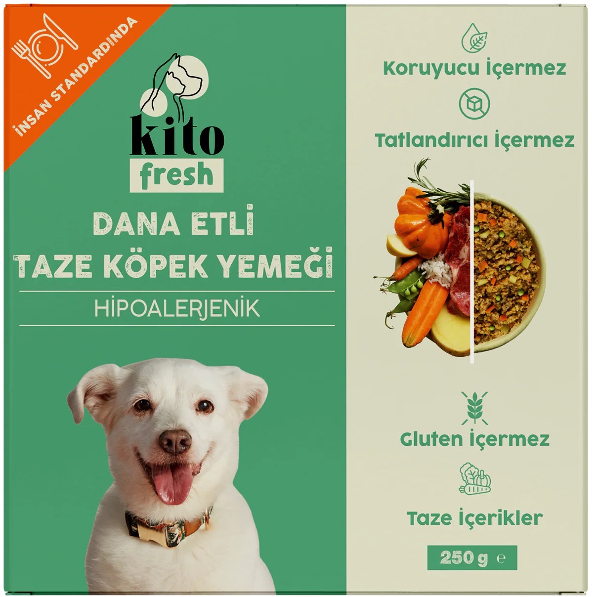 Kito Fresh Dana Etli Köpek Yemeği 250 Gr
