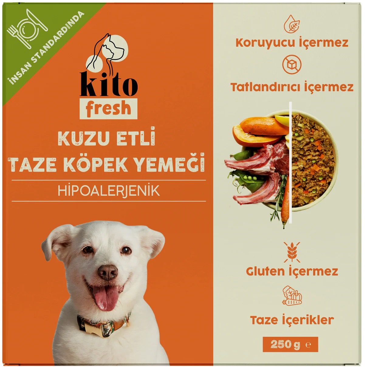 Kito Fresh Kuzu Etli Köpek Yemeği 250 gr